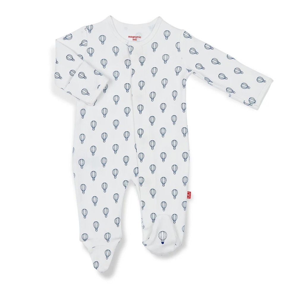 open sky organic cotton magnetic footie